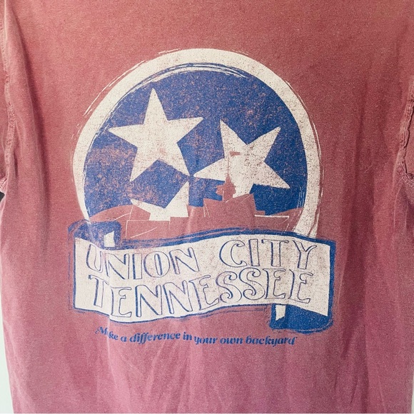 Comfort Colors Men's maroon union city museum tee - Picture 6 of 6